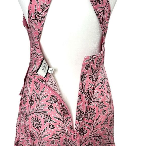 J. Crew Collection‎ Cross-back ruffle-hem dress in Ratti coral vines Size 6 - Picture 10 of 13